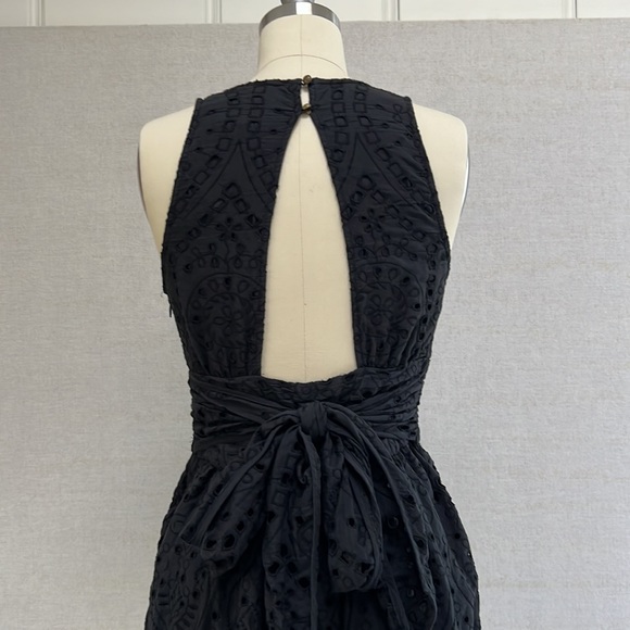 *SOLD* NWT Anthropologie Maeve Black Eyelet Wrap Dress - 2 - Picture 5 of 11